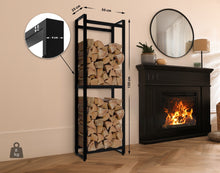 Lade das Bild in den Galerie-Viewer, Morson Premium Kaminholzständer – Schwarz, Pulverbeschichtet LinkeHomeStore