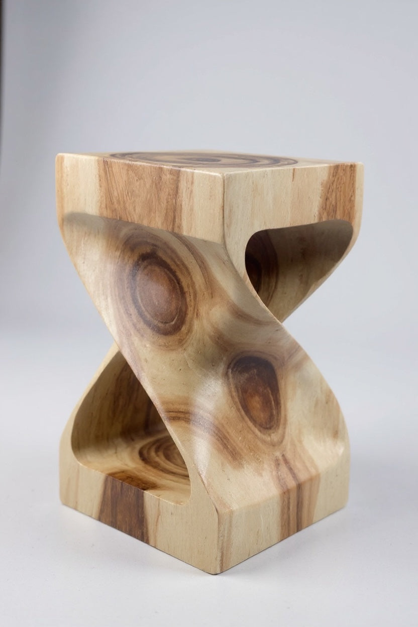 Saman Flow – Handgefertigter Samanholz Hocker & Beistelltisch FaHome