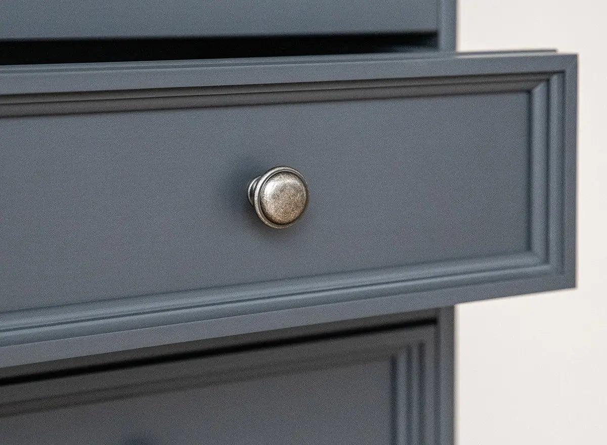 Bologna Elegante Massivholz Kiefer Kommode 4.3 | Farbe Graphit - Kiefer Kiefer Massivholz