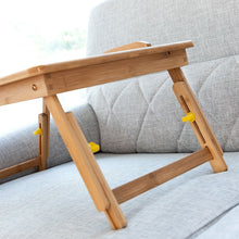 Lade das Bild in den Galerie-Viewer, Lapwood Bamboo Multi-Funktion Beistelltisch – Klappbar & Verstellbar LinkeHomeStore