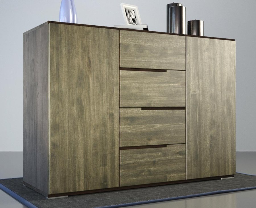 ARDEA Massivholz Schubladen Kommode Kiefer Massivholz