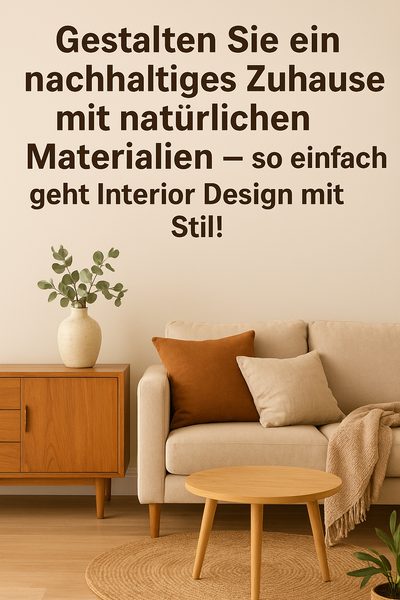 Natürliche Materialien & Nachhaltigkeit im Interior Design: So gestalten Sie ein gesundes, stilvolles Zuhause
