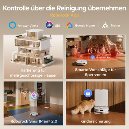 Roborock Qrevo S Pro Saug- und Wischroboter – Saugkraft von 18.500 Pa und Multifunktions-Dockingstation
