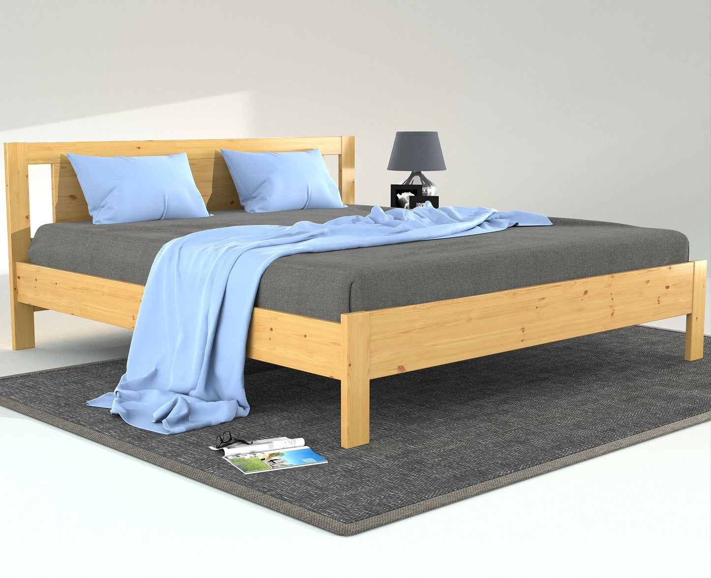Jana Kieferbett  | Massivholz | Naturholz | 100% Bio-Bett Kiefer Massivholz