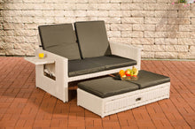 Lade das Bild in den Galerie-Viewer, Polyrattan Sofa - braun-meliert
