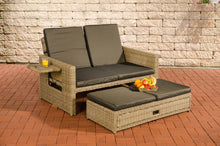 Lade das Bild in den Galerie-Viewer, Polyrattan Sofa - braun-meliert

