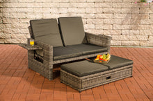 Lade das Bild in den Galerie-Viewer, Polyrattan Sofa - braun-meliert
