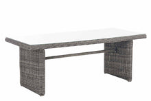 Lade das Bild in den Galerie-Viewer, Polyrattan Tisch - XL 200 x 90 cm grau-meliert

