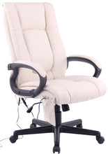 Lade das Bild in den Galerie-Viewer, Bürostuhl XL Sparta XM Stoff creme mit Massagefunktion
