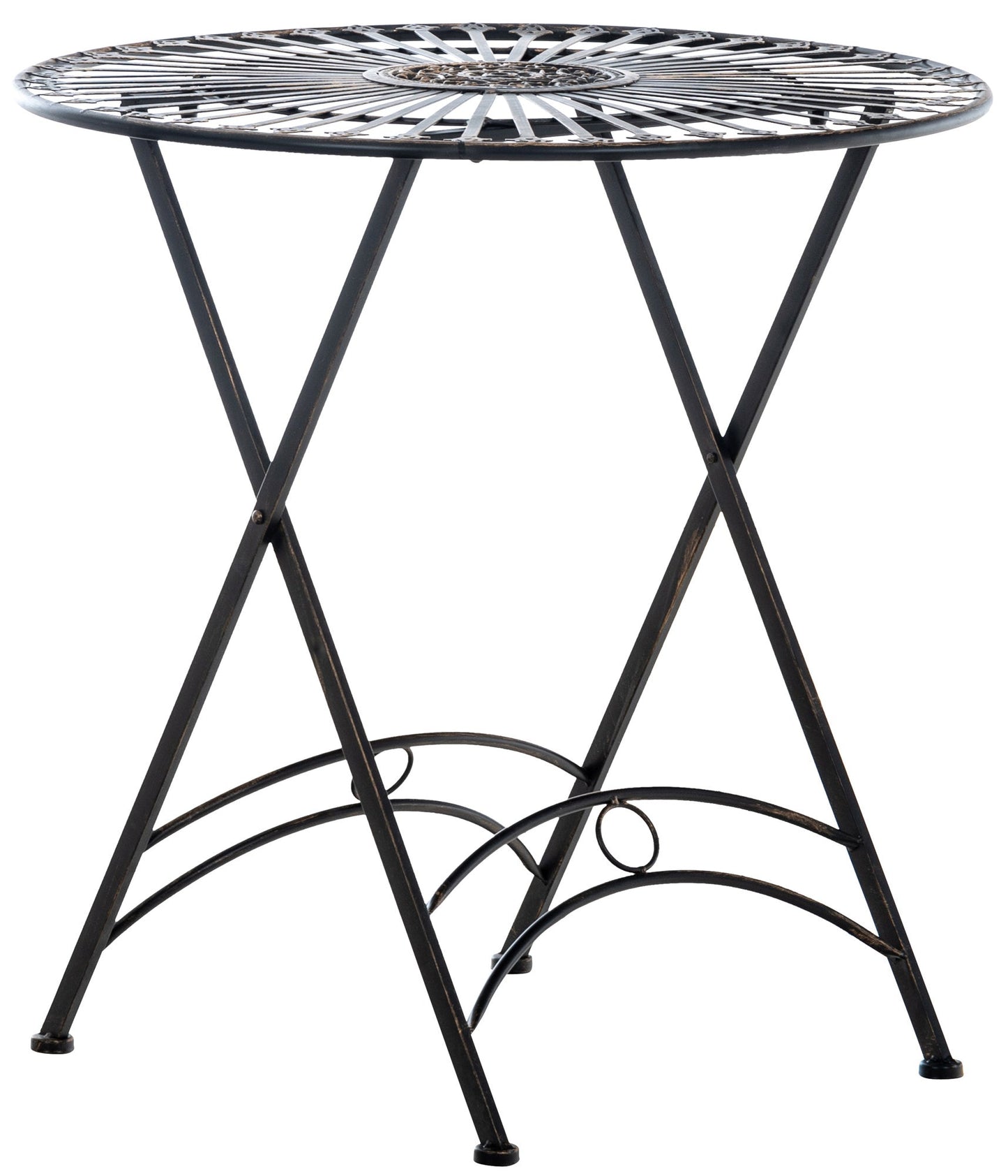 TegalVintage Gartentisch – Antikstil, Metall, 71x71 cm LinkeHomeStore