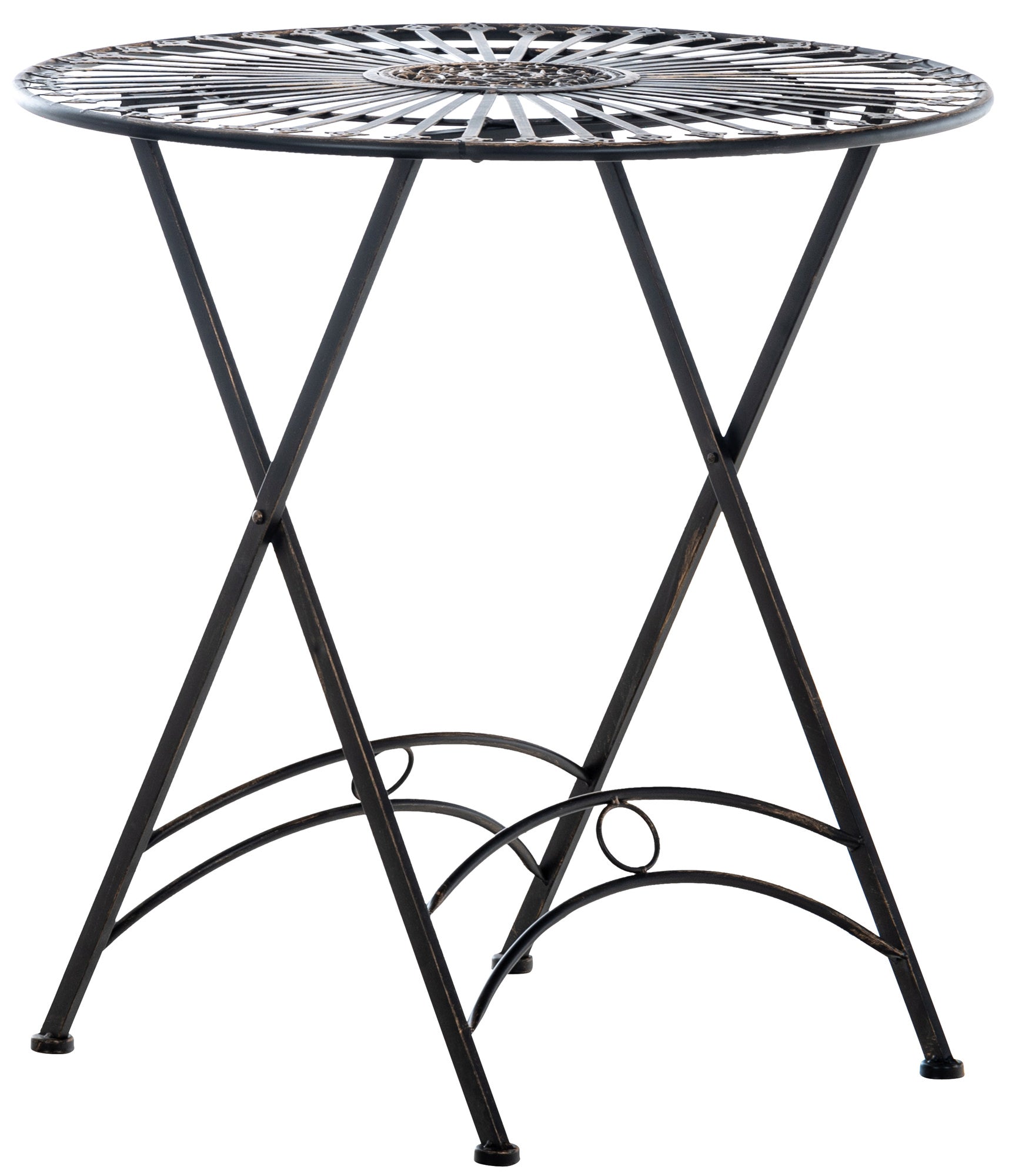 TegalVintage Gartentisch – Antikstil, Metall, 71x71 cm LinkeHomeStore