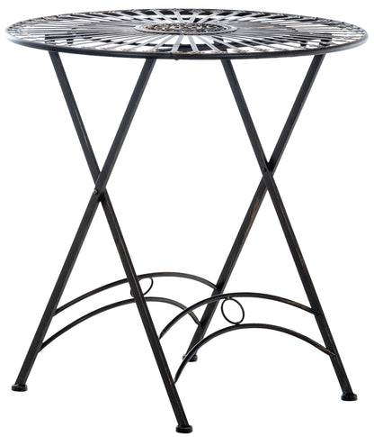TegalVintage Gartentisch – Antikstil, Metall, 71x71 cm LinkeHomeStore