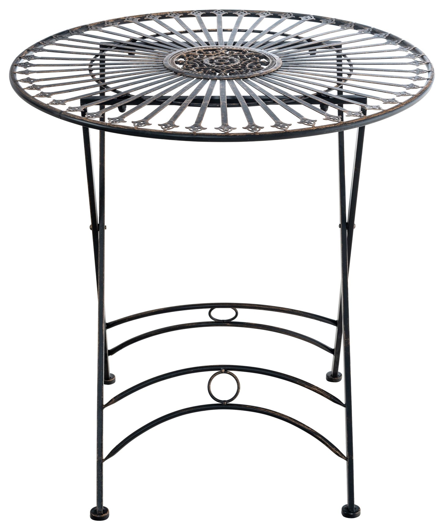 TegalVintage Gartentisch – Antikstil, Metall, 71x71 cm LinkeHomeStore