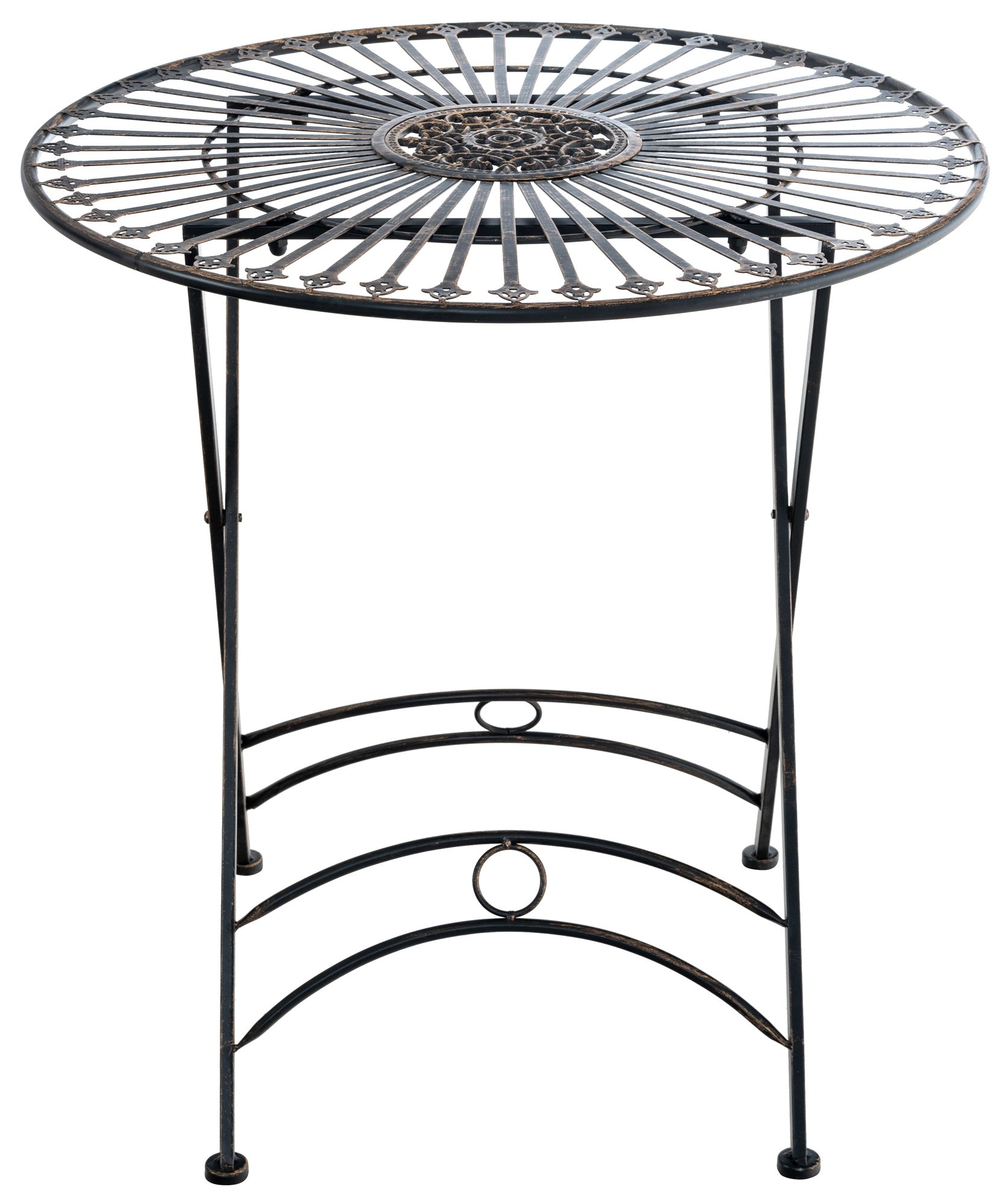 TegalVintage Gartentisch – Antikstil, Metall, 71x71 cm LinkeHomeStore