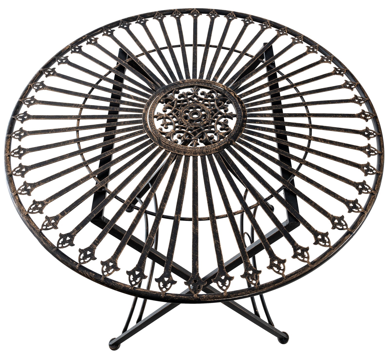 TegalVintage Gartentisch – Antikstil, Metall, 71x71 cm LinkeHomeStore