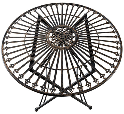 TegalVintage Gartentisch – Antikstil, Metall, 71x71 cm LinkeHomeStore