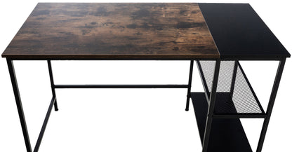 OviedoWork Compact Office Desk mit Seitenregal – 120 cm LinkeHomeStore
