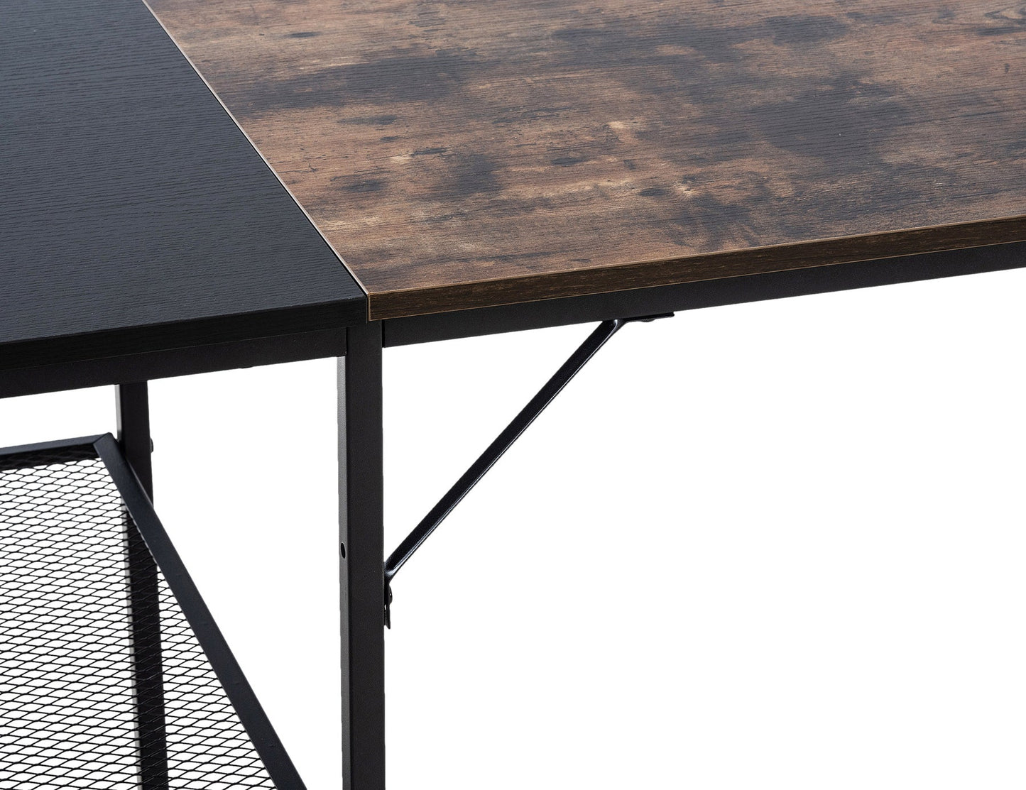OviedoWork Compact Office Desk mit Seitenregal – 120 cm LinkeHomeStore