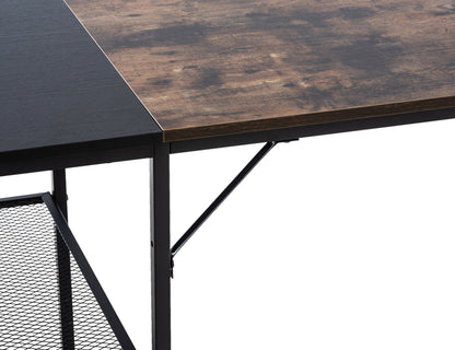 OviedoWork Compact Office Desk mit Seitenregal – 120 cm LinkeHomeStore