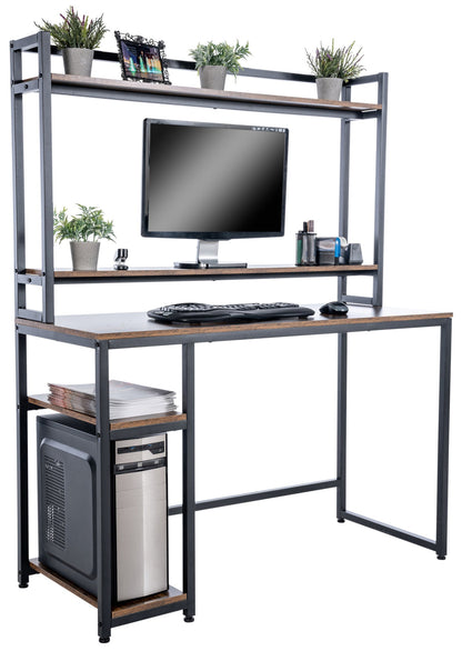 BillingsPro Loft-Schreibtisch mit Regal – Modernes Bürodesign LinkeHomeStore