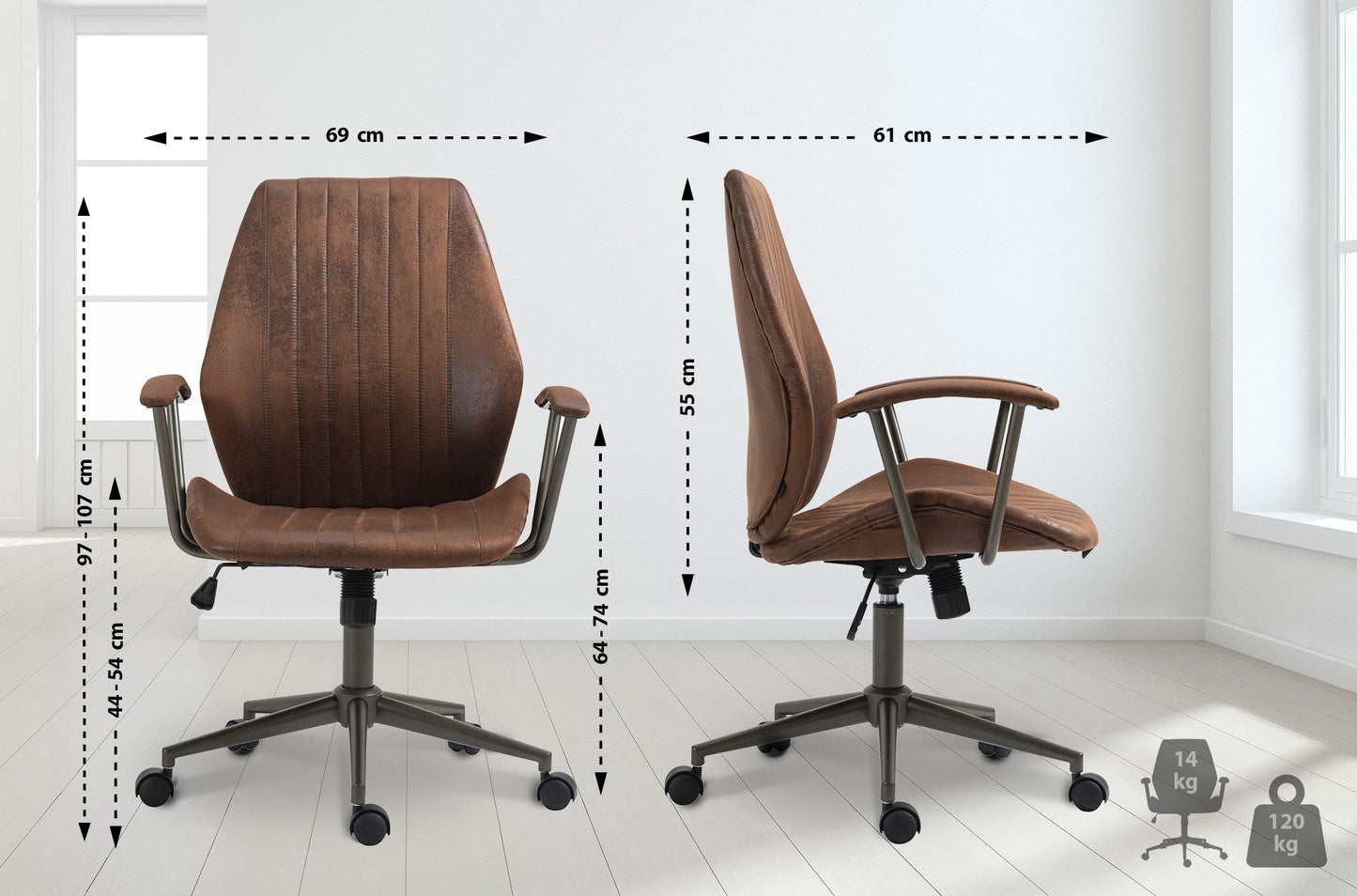 Nampa IronLine Industrial Executive Chair LinkeHomeStore