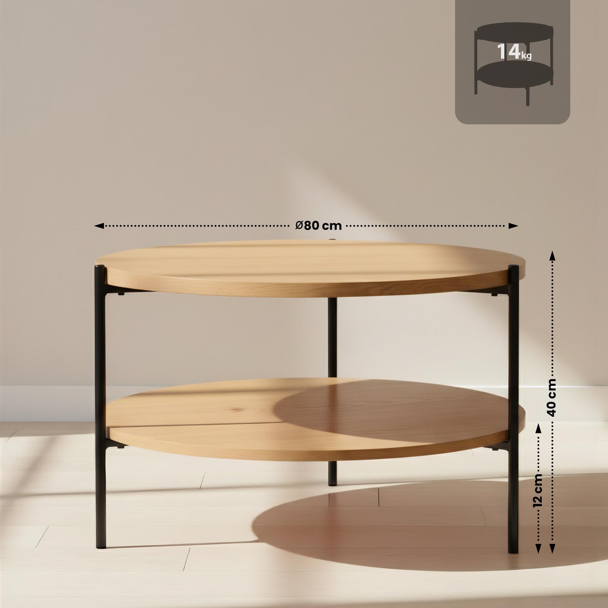 Edduma -  Modern Round Coffee Table LinkeHomeStore