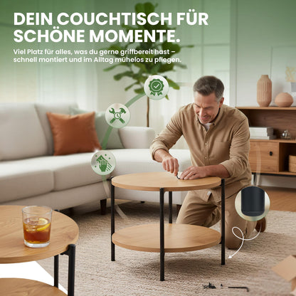 Edduma -  Modern Round Coffee Table LinkeHomeStore