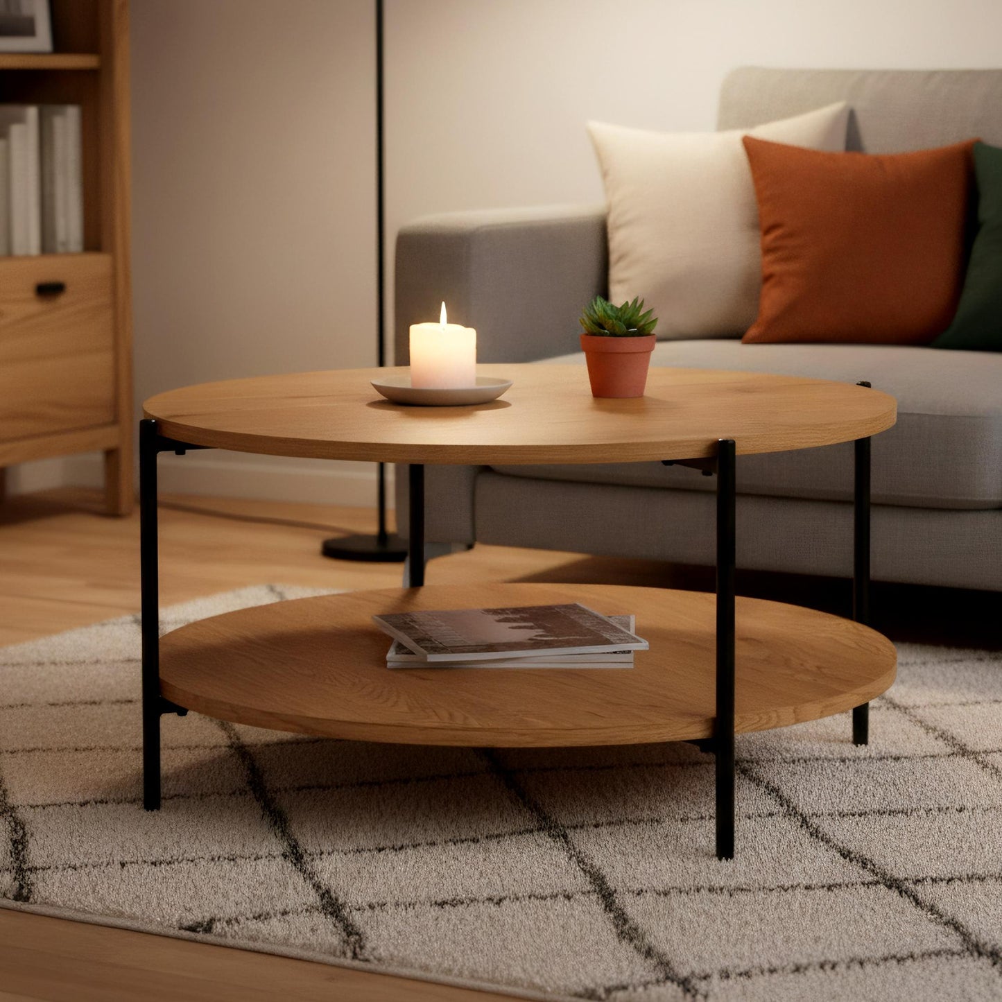 Edduma -  Modern Round Coffee Table LinkeHomeStore