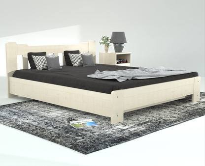 Leo Kieferbett mit Bettkasten | Massivholz | Naturholz | 100% Bio-Bett inkl. Lattenrost Kiefer Massivholz