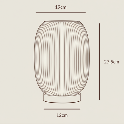 Boa LED Design-Tischlampe – Bauchige Form & Warmlicht Moonou GbR