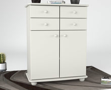 Lade das Bild in den Galerie-Viewer, Anika Kommode Sideboard | Anrichte | 2-Türig | 4 Schubladen | 100% Bio Kiefer Massivholz
