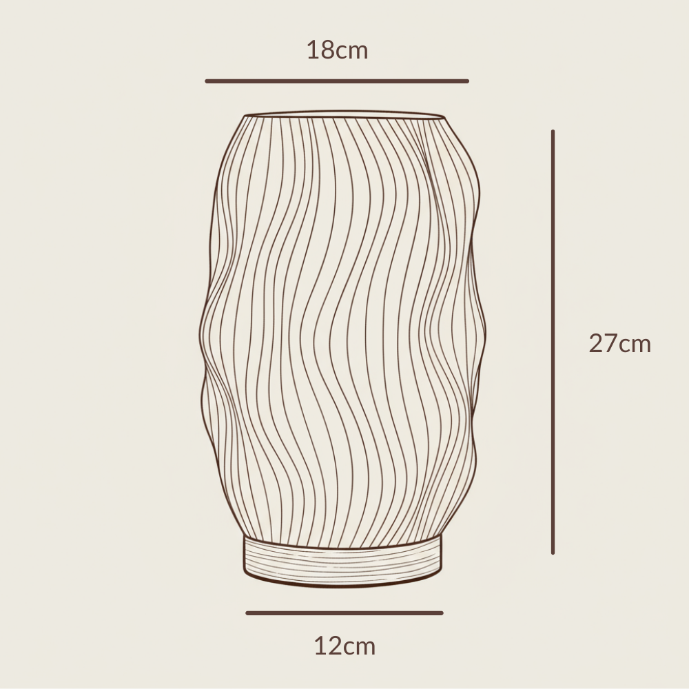 Flow LED Design-Tischlampe – Wellenoptik & Warmlicht Moonou GbR