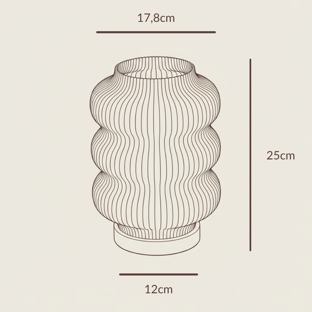 Luma LED Design-Tischlampe – Sanfte Rundungen & Wohlfühllicht Moonou GbR