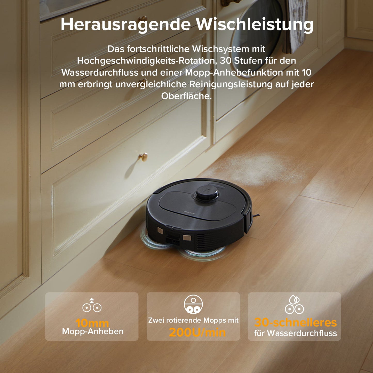 Roborock QV 35A Saugroboter Set (verbessert von Qrevo S) mit Multifunktionsdock (mit Staubsaugerbeutel*2 Stück)