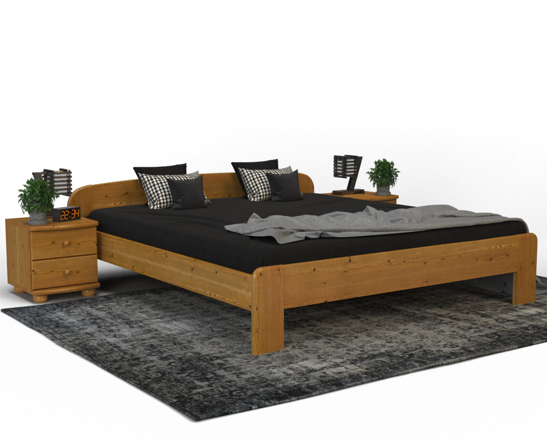 Claudia Kieferbett | Massivholz | Naturholz | 100% Bio-Bett Kiefer Massivholz