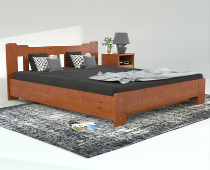 Leo Kieferbett mit Bettkasten | Massivholz | Naturholz | 100% Bio-Bett inkl. Lattenrost Kiefer Massivholz