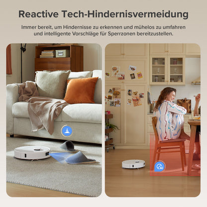 Roborock QV 35A Saugroboter Set (verbessert von Qrevo S) mit Multifunktionsdock (mit Staubsaugerbeutel*2 Stück)