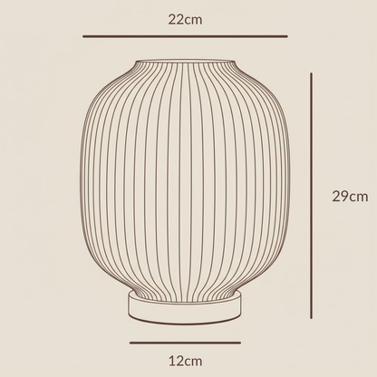 Puro LED Design-Tischlampe – Bauchige Form & Warmlicht Moonou GbR