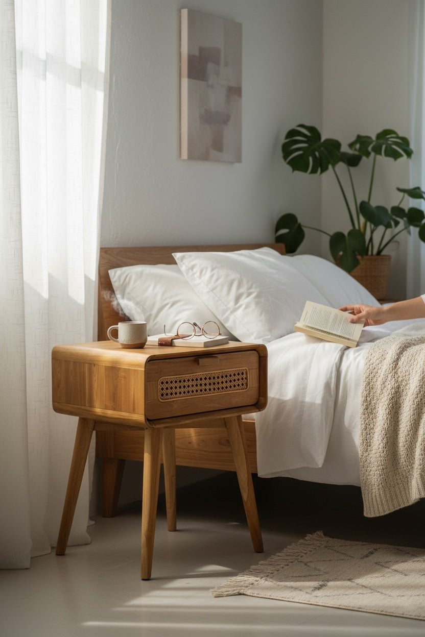 NORDRA – Beistelltisch aus massivem Teakholz FaHome
