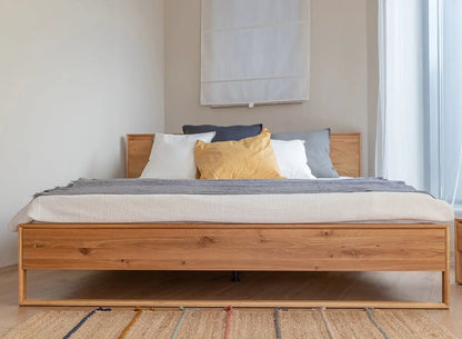 Arona Massivholz Eichen Bett 140-180cm | Eiche geölt Kiefer Massivholz