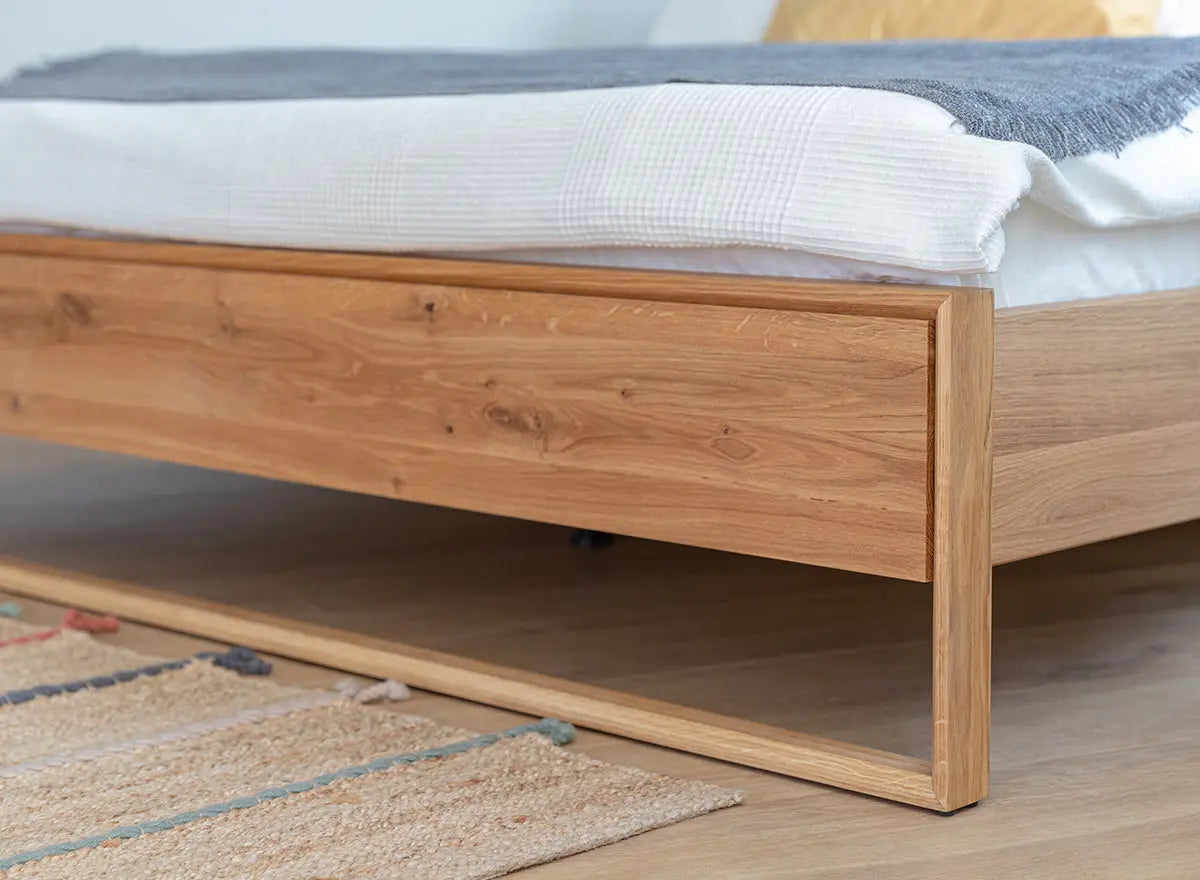 Arona Massivholz Eichen Bett 140-180cm | Eiche geölt Kiefer Massivholz