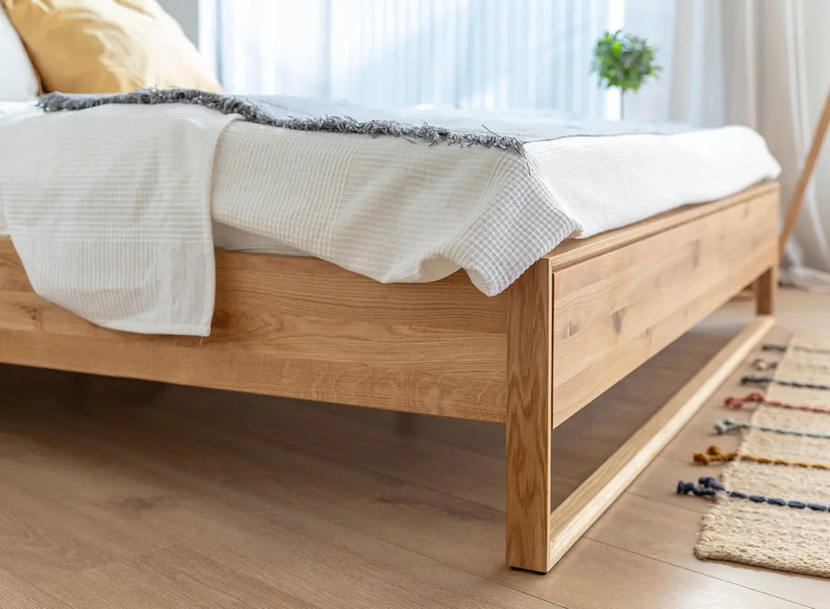 Arona Massivholz Eichen Bett 140-180cm | Eiche geölt Kiefer Massivholz