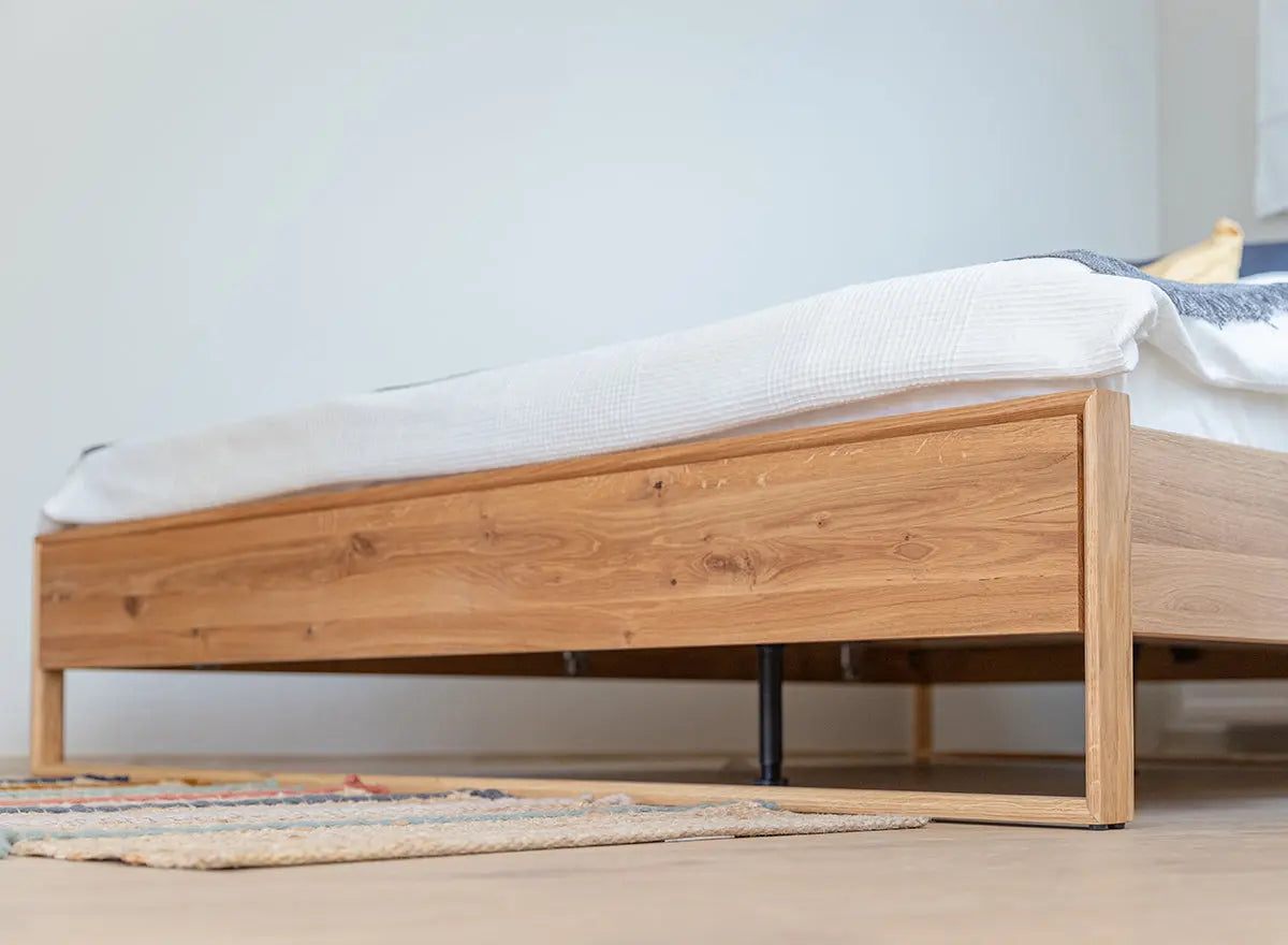 Arona Massivholz Eichen Bett 140-180cm | Eiche geölt Kiefer Massivholz