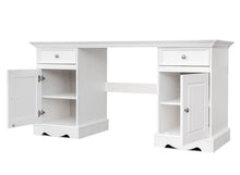 Lade das Bild in den Galerie-Viewer, Bologna Elegante Massivholz Kiefer Schreibtisch | Farbe weiß
