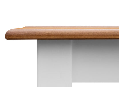 Bologna Elegante Massivholz Kiefer Esstisch ausziehbar 150/197cm | Farbe Weiß - Eiche Kiefer Massivholz