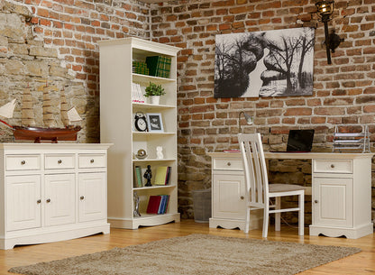 Bologna Elegante Massivholz Kiefer Kommode 3.3 | Farbe weiß Kiefer Massivholz