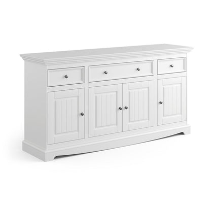 Bologna Elegante Massivholz Kiefer Kommode 4.3 | Farbe weiß