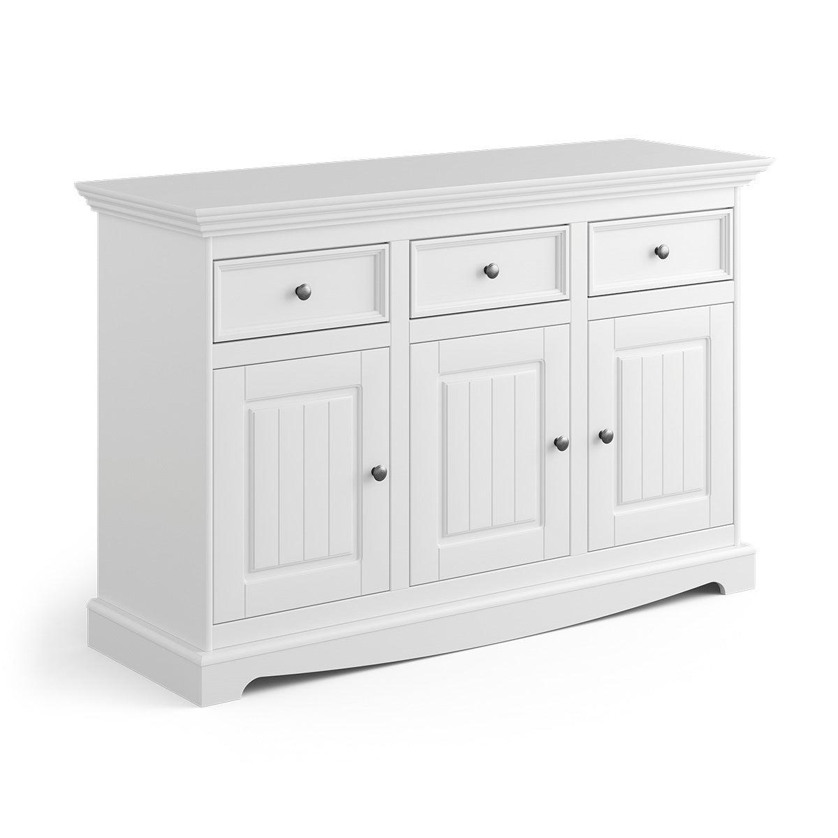 Bologna Elegante Massivholz Kiefer Kommode 3.3 | Farbe weiß Kiefer Massivholz