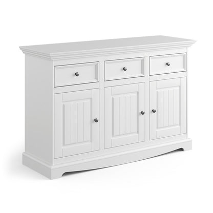 Bologna Elegante Massivholz Kiefer Kommode 3.3 | Farbe weiß Kiefer Massivholz