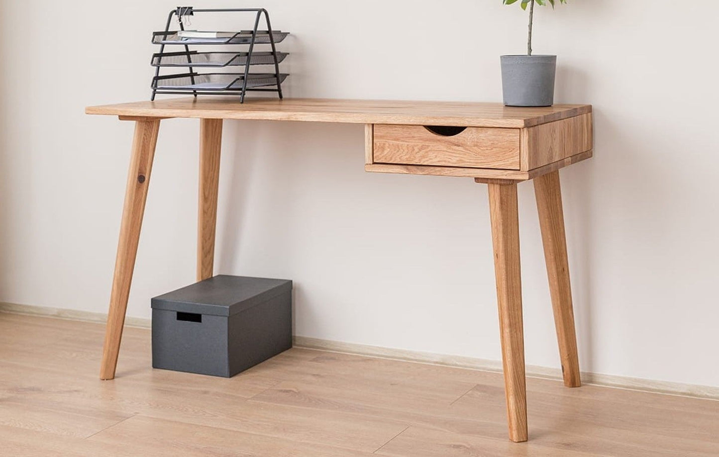 Savona Massivholz Eichentisch Schreibtisch 120cm Kiefer Massivholz